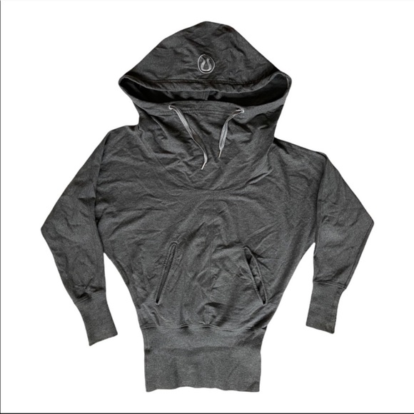 Lululemon Flashback Pullover Hoodie Logo Yoga Casual Athletic Gray Size 4 - Picture 1 of 3
